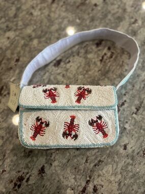 Beaded Lobster /Crawfish in White and Red
